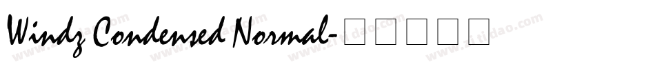 Windz Condensed Normal字体转换